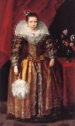 VOS, Cornelis de Portrait of a Girl at the Age of 10 sdg oil painting